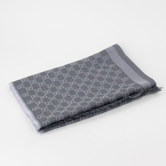 Gucci Accessories - SOLD Gucci GG Jacquard Silk Wool Shawl